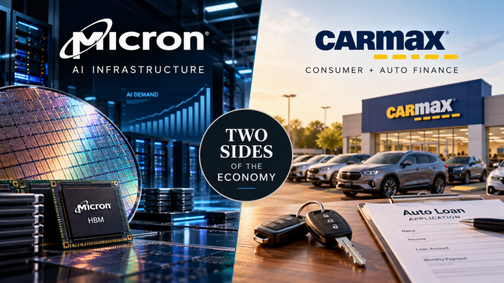 What to Expect in Markets This Week: PCE Inflation, Jobs Data, Micron and CarMax Earnings 3 Micron AI infrastructure and CarMax consumer auto finance representing two sides of the U.S. economy