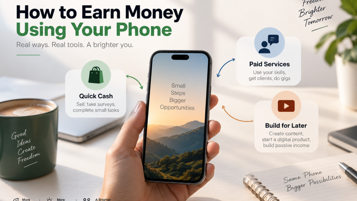 Three ways to earn money using a phone: quick cash, paid services and scalable income