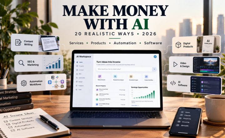 How to Make Money With AI: 20 Realistic Ways to Earn in 2026 5 How to make money with AI through freelance services, digital products, automation and AI software in 2026
