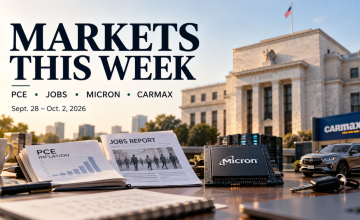 U.S. market calendar for PCE inflation, jobs data and major earnings in the week of September 28, 2026